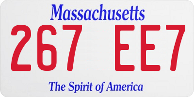 MA license plate 267EE7