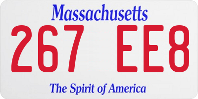 MA license plate 267EE8