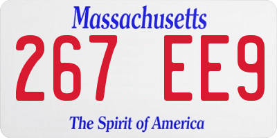 MA license plate 267EE9