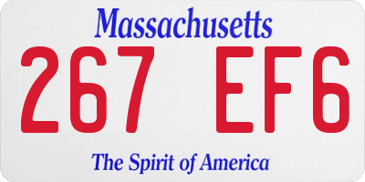 MA license plate 267EF6