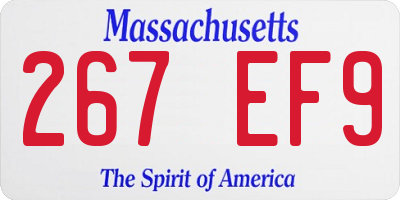 MA license plate 267EF9