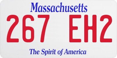 MA license plate 267EH2