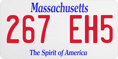 MA license plate 267EH5