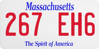 MA license plate 267EH6