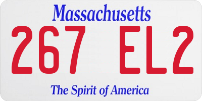 MA license plate 267EL2