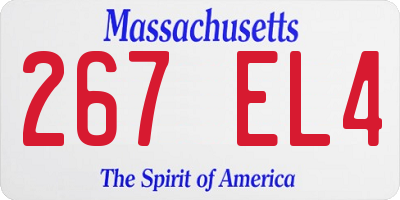 MA license plate 267EL4