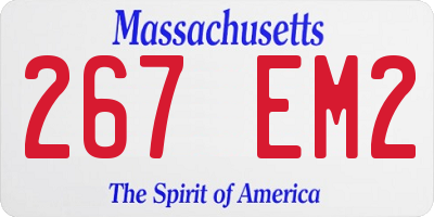 MA license plate 267EM2