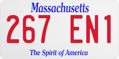 MA license plate 267EN1