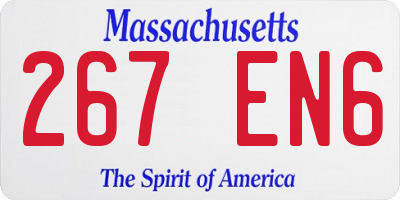 MA license plate 267EN6