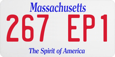 MA license plate 267EP1