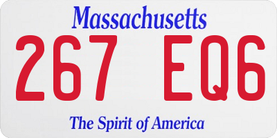 MA license plate 267EQ6