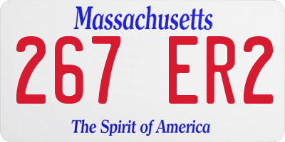 MA license plate 267ER2