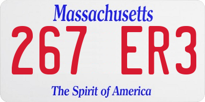 MA license plate 267ER3