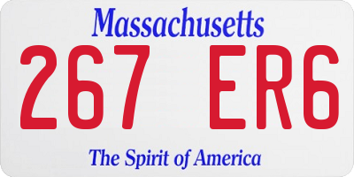 MA license plate 267ER6