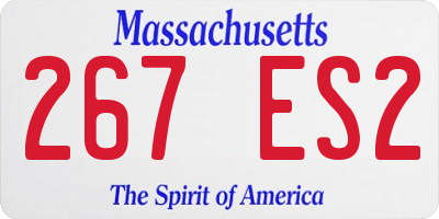 MA license plate 267ES2