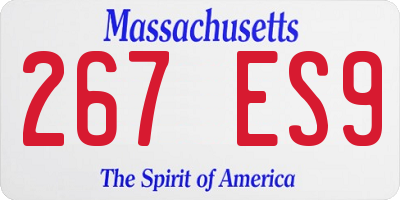 MA license plate 267ES9