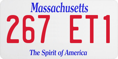 MA license plate 267ET1