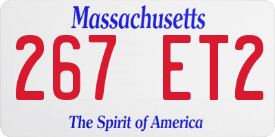 MA license plate 267ET2