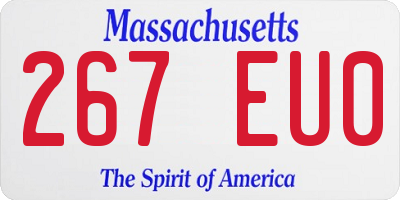 MA license plate 267EU0