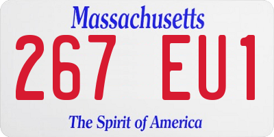 MA license plate 267EU1