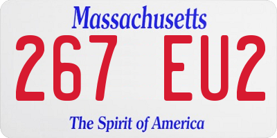 MA license plate 267EU2