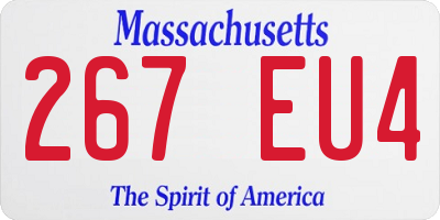 MA license plate 267EU4