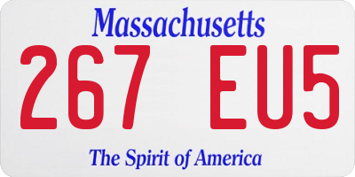 MA license plate 267EU5