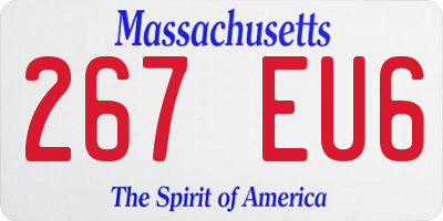 MA license plate 267EU6