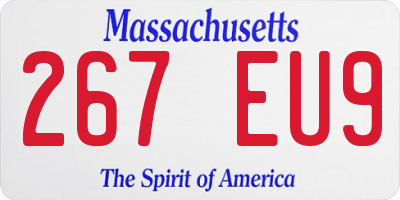 MA license plate 267EU9