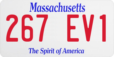 MA license plate 267EV1