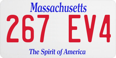 MA license plate 267EV4