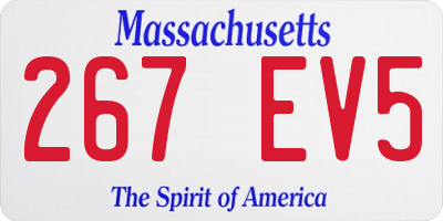 MA license plate 267EV5