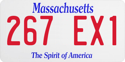MA license plate 267EX1