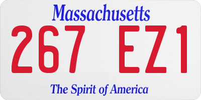 MA license plate 267EZ1