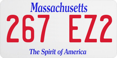 MA license plate 267EZ2