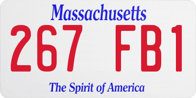 MA license plate 267FB1