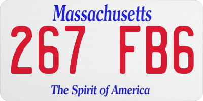 MA license plate 267FB6
