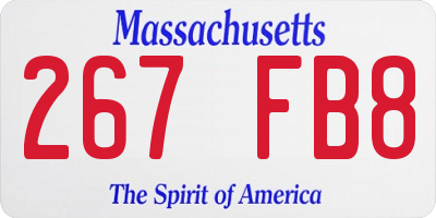 MA license plate 267FB8