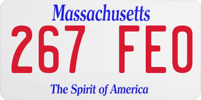 MA license plate 267FE0