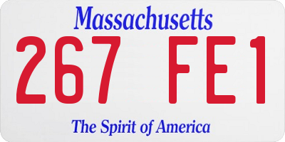 MA license plate 267FE1