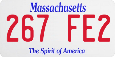 MA license plate 267FE2