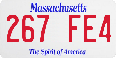 MA license plate 267FE4