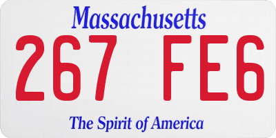 MA license plate 267FE6