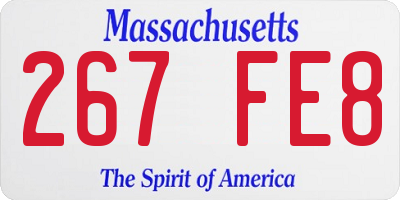 MA license plate 267FE8