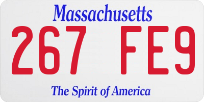 MA license plate 267FE9