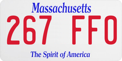 MA license plate 267FF0