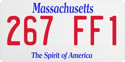 MA license plate 267FF1