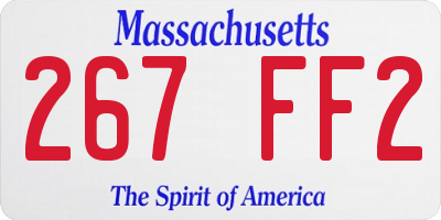 MA license plate 267FF2