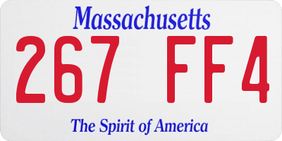 MA license plate 267FF4