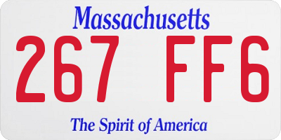 MA license plate 267FF6